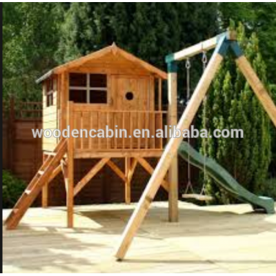 Children kid play house with swing