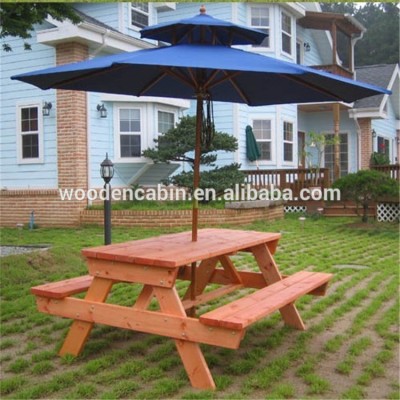 Wooden Folding Portable Picnic Table with 4 Seats